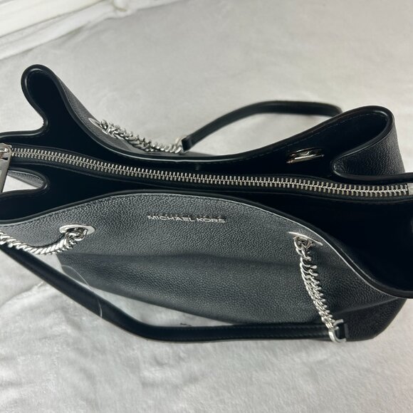 MICHAEL KORS Teagan Large Pebbled Leather Satchel Shoulder Bag - Picture 4 of 10